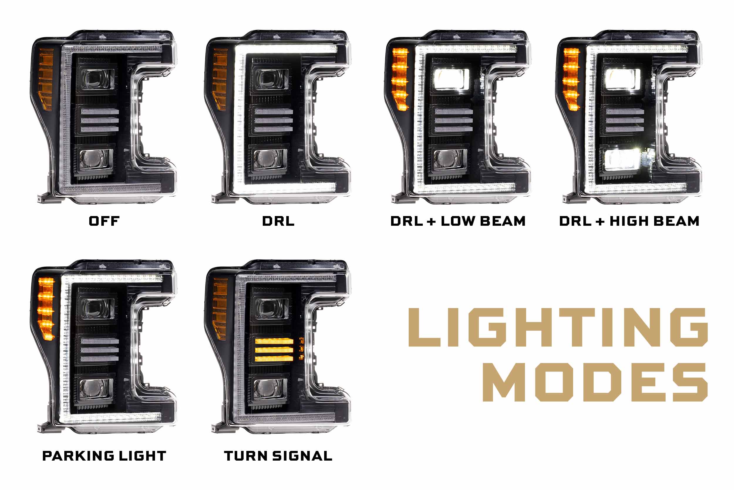 Morimoto Ford Super Duty (17-19) XB Hybrid LED Headlights
