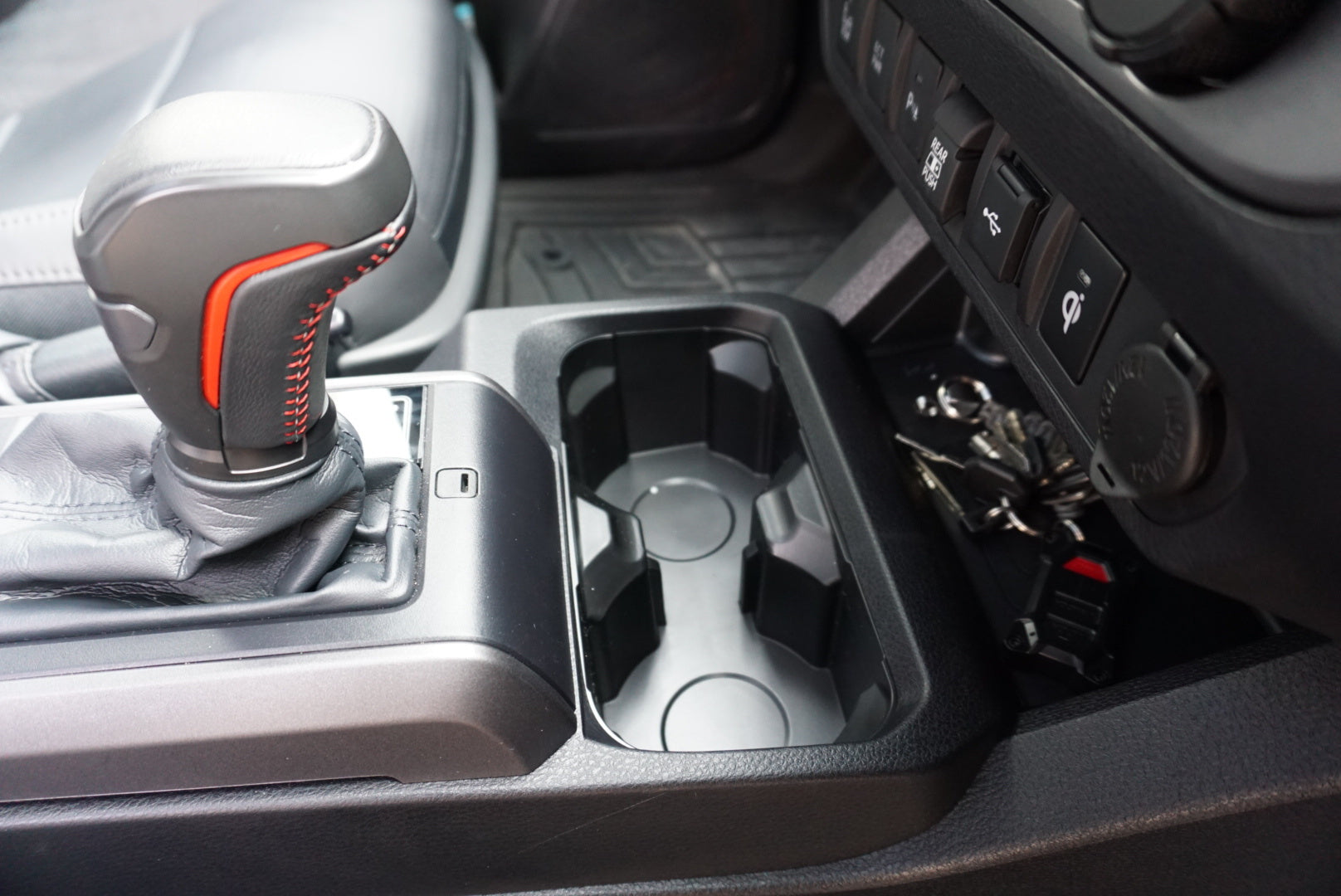 Oversize Cup Holder with Tray (2016-2023 Tacoma) - BLACK