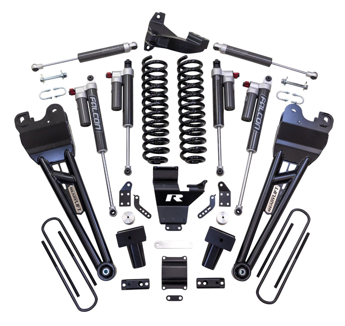 ReadyLIFT 4" Coil Spring Suspension System with Falcon MAX3.3 Shocks and Radius Arms - 2023-2026 Ford Super Duty F250/F350 4WD
