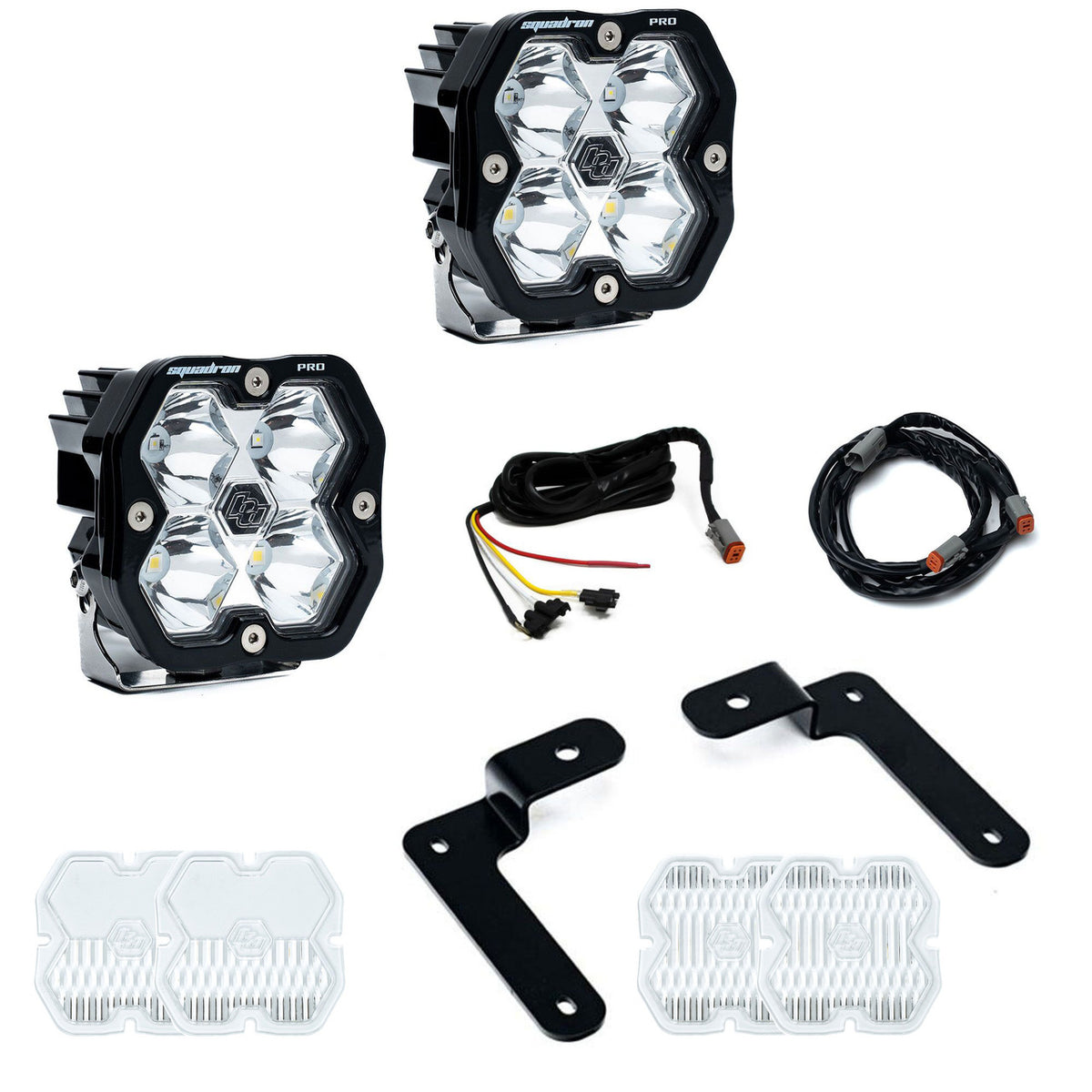 Baja Designs Squadron 2.0 Pro A-Pillar Light Kit - Jeep 2018-26 Wrangler JL; 2020-26 Gladiator JT