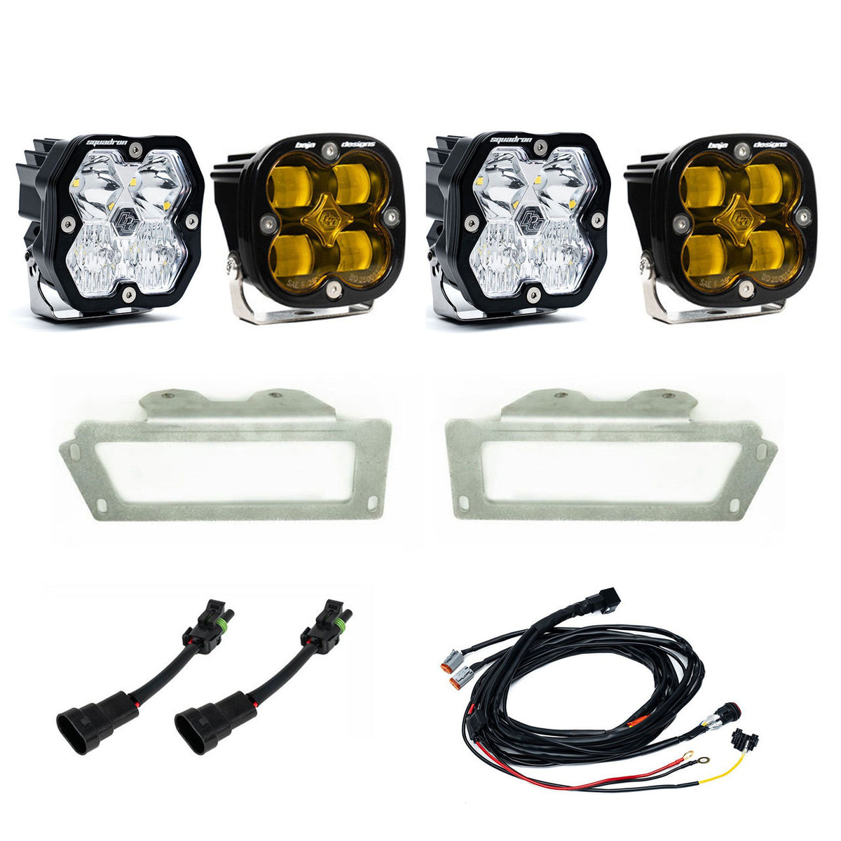 Baja Designs Squadron 2.0 Sport/Squadron SAE Dual Fog Pocket Light Kit - RAM 2009-12 1500; 2010-18 2500/3500