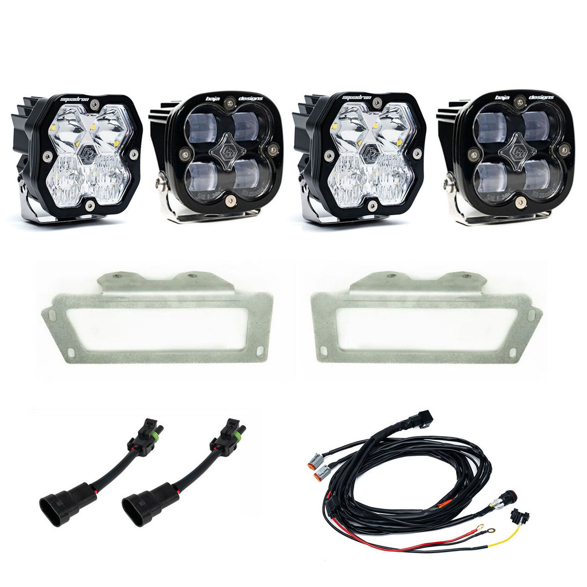Baja Designs Squadron 2.0 Sport/Squadron SAE Dual Fog Pocket Light Kit - RAM 2009-12 1500; 2010-18 2500/3500