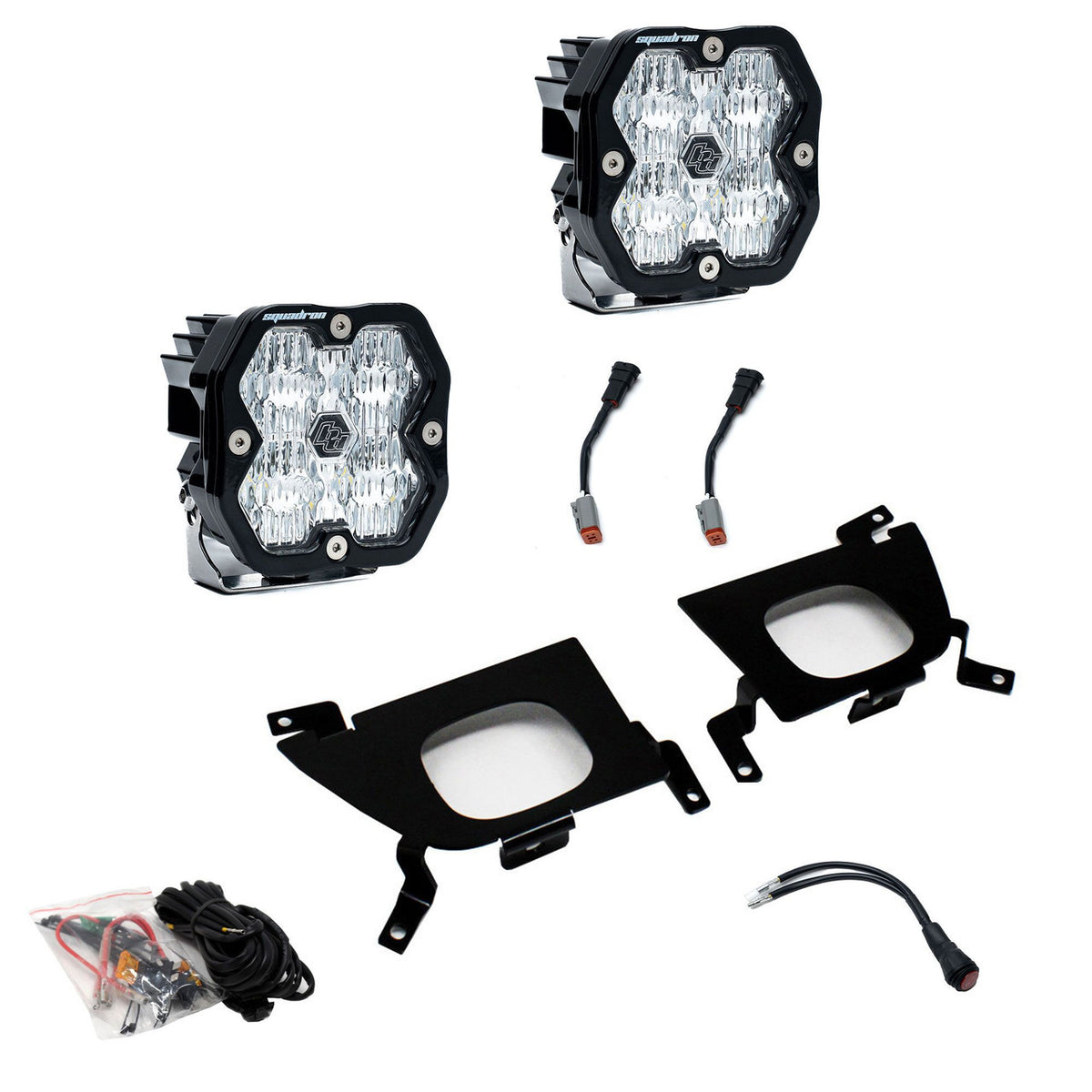 Baja Designs Squadron 2.0 Sport Fog Pocket Light Kit - Chevy 2019-22 Silverado 1500; 2020-22 2500HD/3500HD
