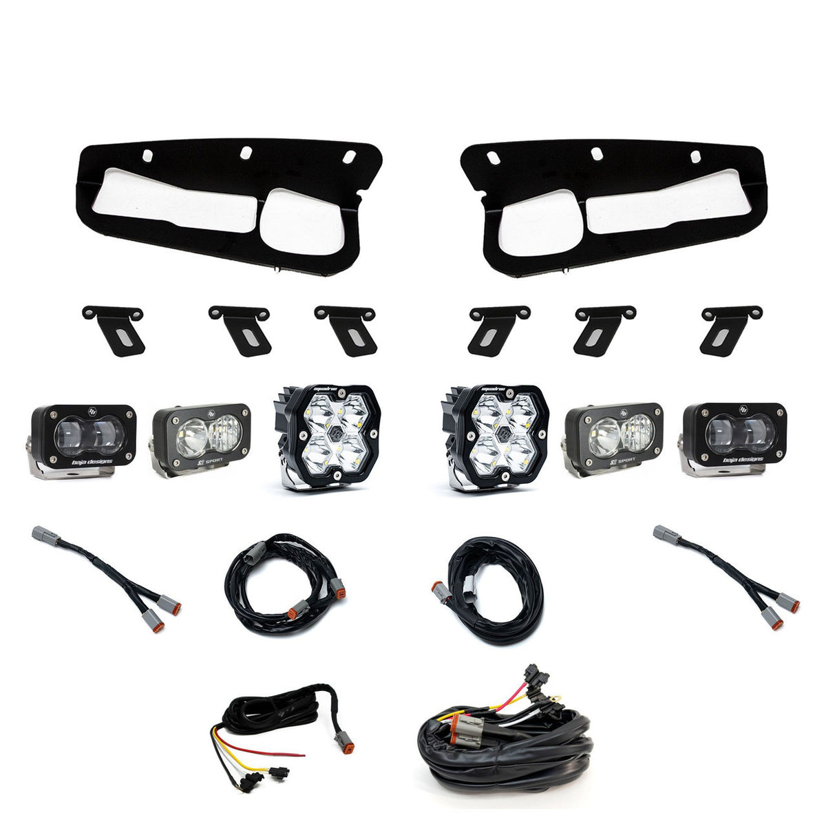 Baja Designs Squadron 2.0 Sport/S2 Sport/S2 SAE "Sportman" Fog Pocket Light Kit - Ford 2021-26 Bronco; 2022-24 Bronco Raptor; Note: w/ Steel Bumper