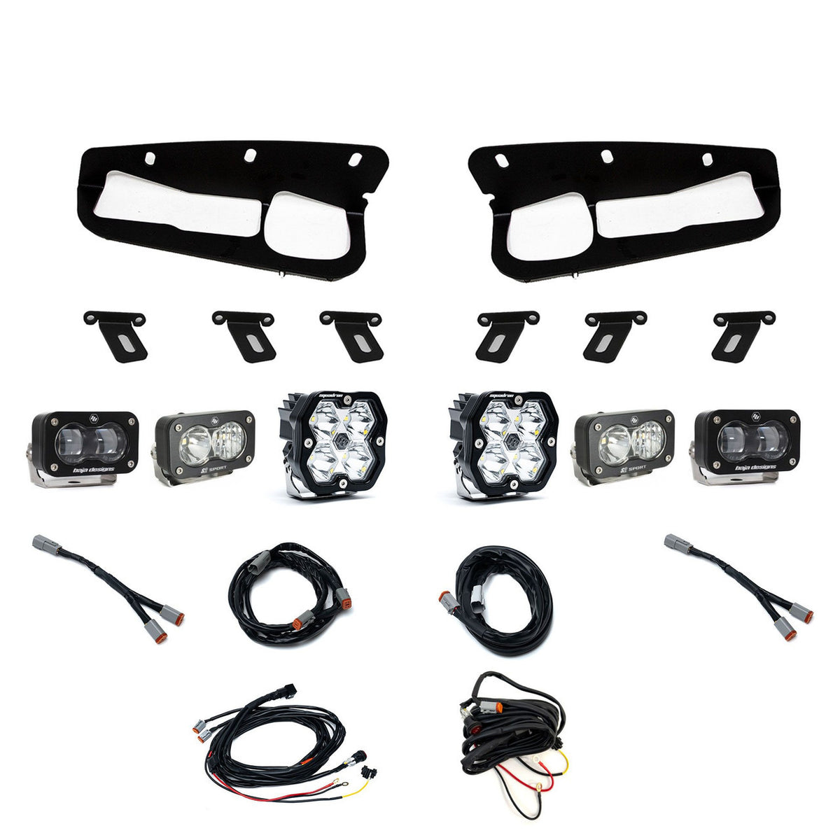 Baja Designs Squadron 2.0 Sport/S2 Sport/S2 SAE "Sportman" Fog Pocket Light Kit - Ford 2021-26 Bronco; 2022-24 Bronco Raptor; Note: w/ Steel Bumper