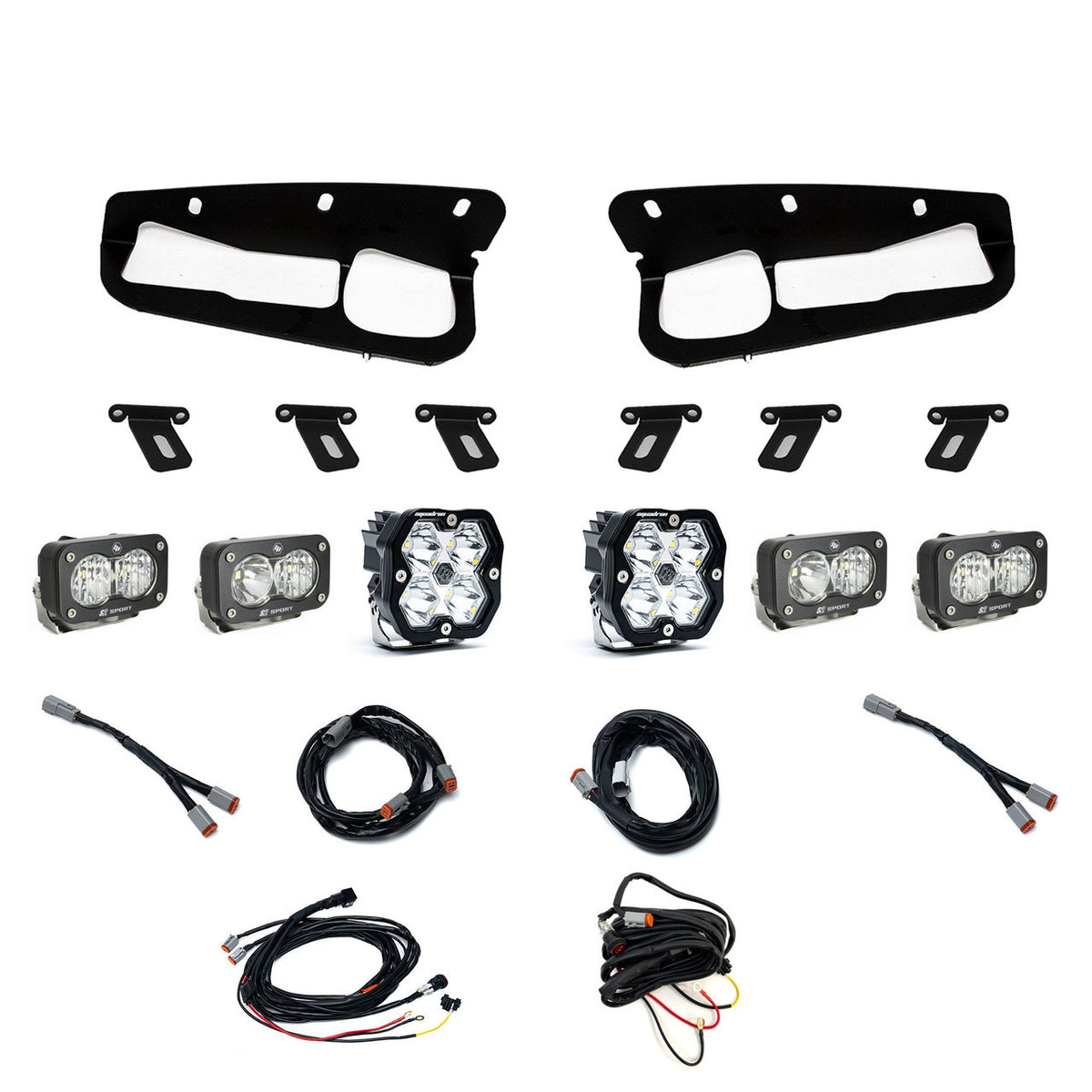 Baja Designs Squadron 2.0 Sport/Dual S2 Sport "Sportmen" Fog Pocket Light Kit - Ford 2021-26 Bronco; 2022-24 Bronco Raptor; Note: w/ Steel Bumper