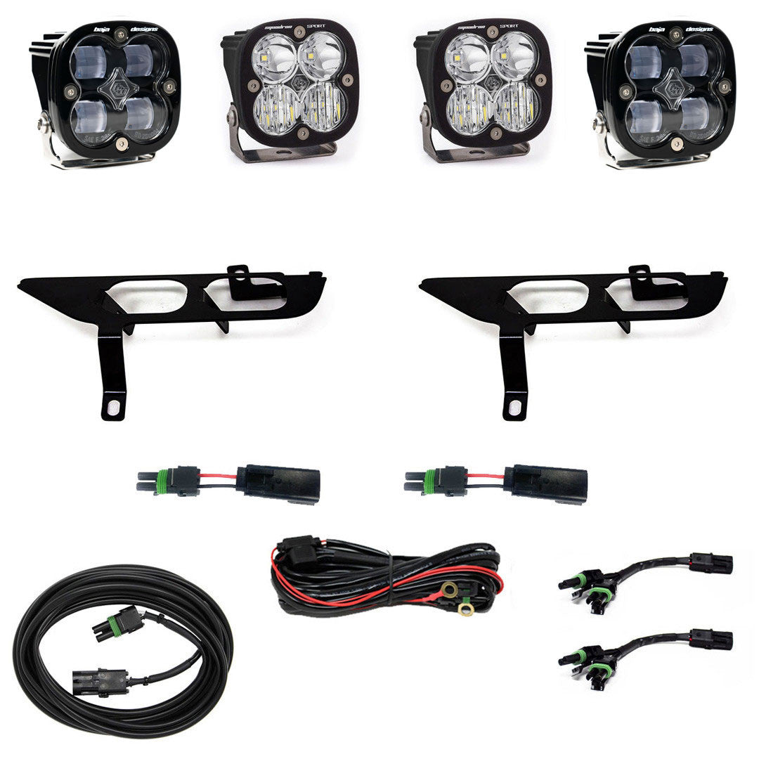 Baja Designs Ford Squadron SAE/Sport Fog Pocket Light Kit - Ford 2021-23 F-150; NOTE: w/ Daytime Running Lights (DRL)