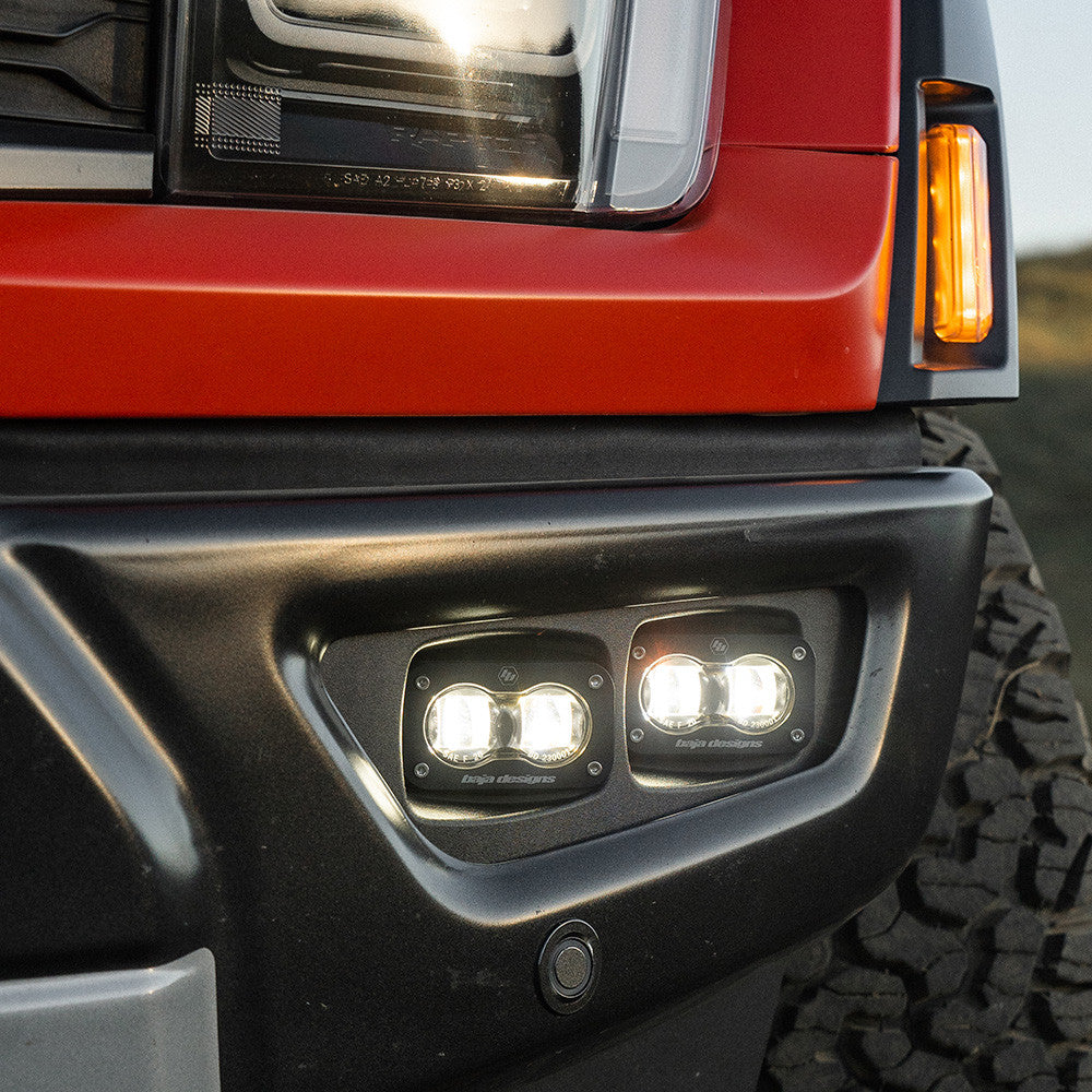 Baja Designs Ford Raptor S2 SAE Dual Fog Pocket Kit - Ford 2021-2026 F-150 Raptor, 2024-2026 F-150 Raptor 37/R