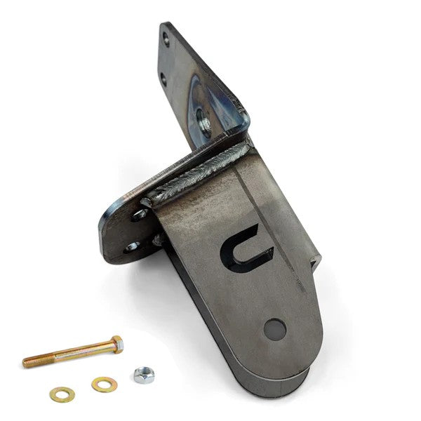 Steel mounting bracket with hardware for off-road vehicle accessory installation