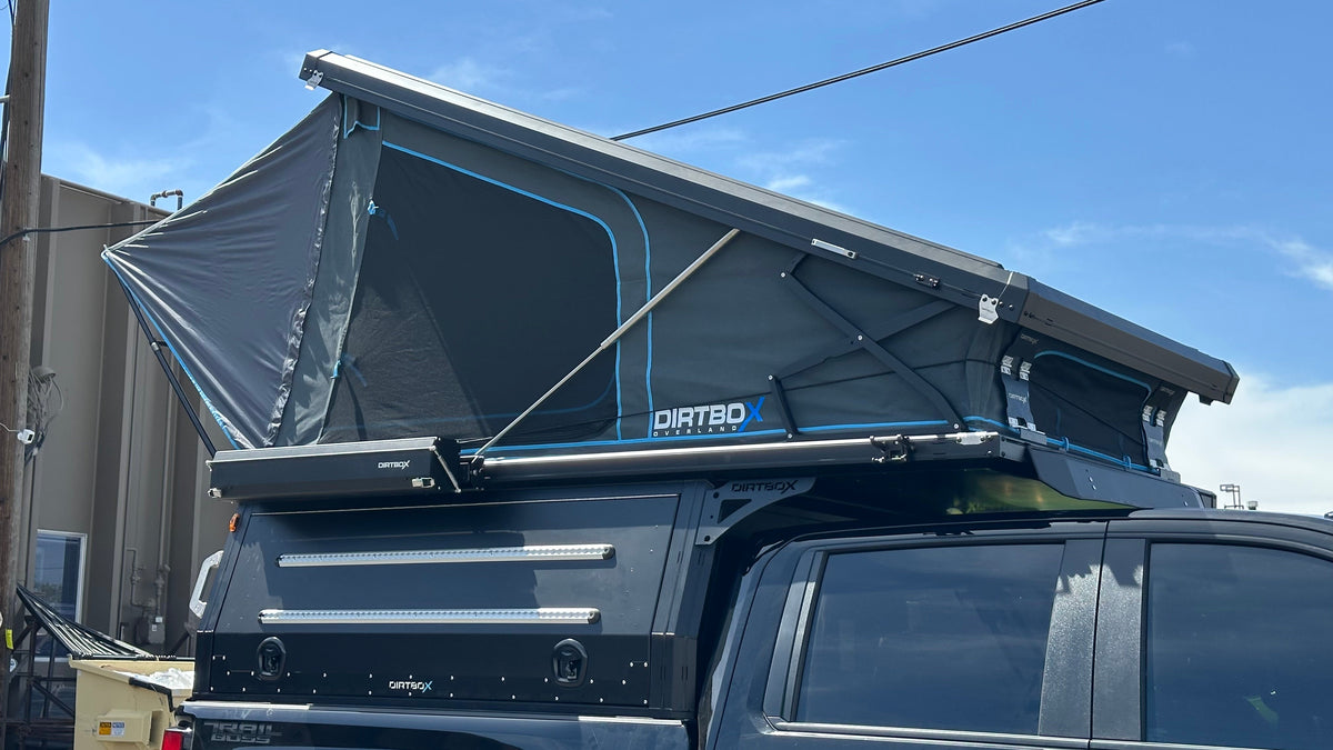 Dirtbox hard shell overland shower awning with changing room, universal fit