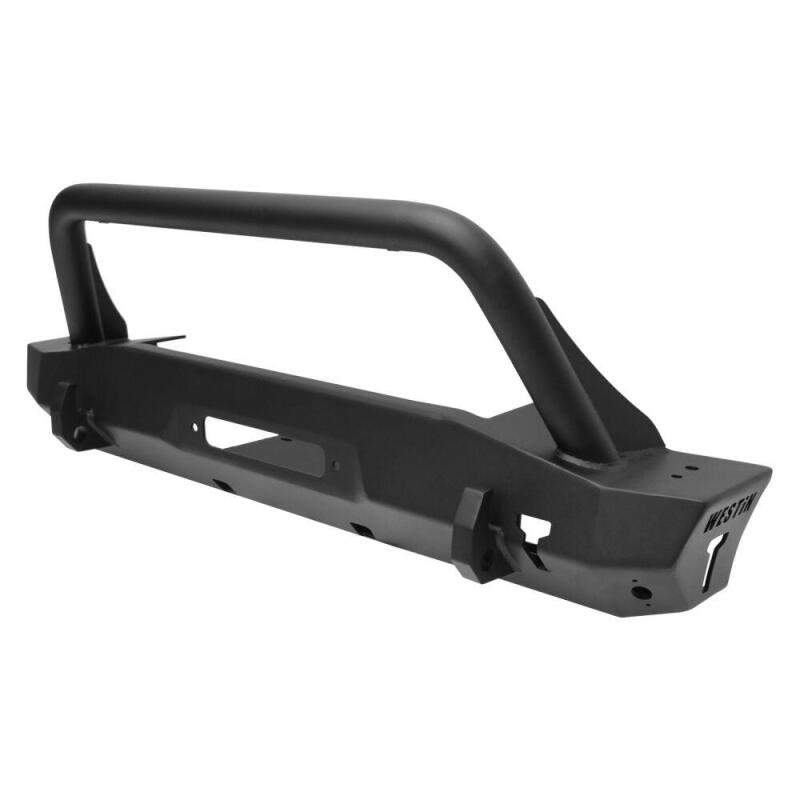Westin WJ2 Stubby Front Bumper with Bull Bar, fits Jeep Wrangler