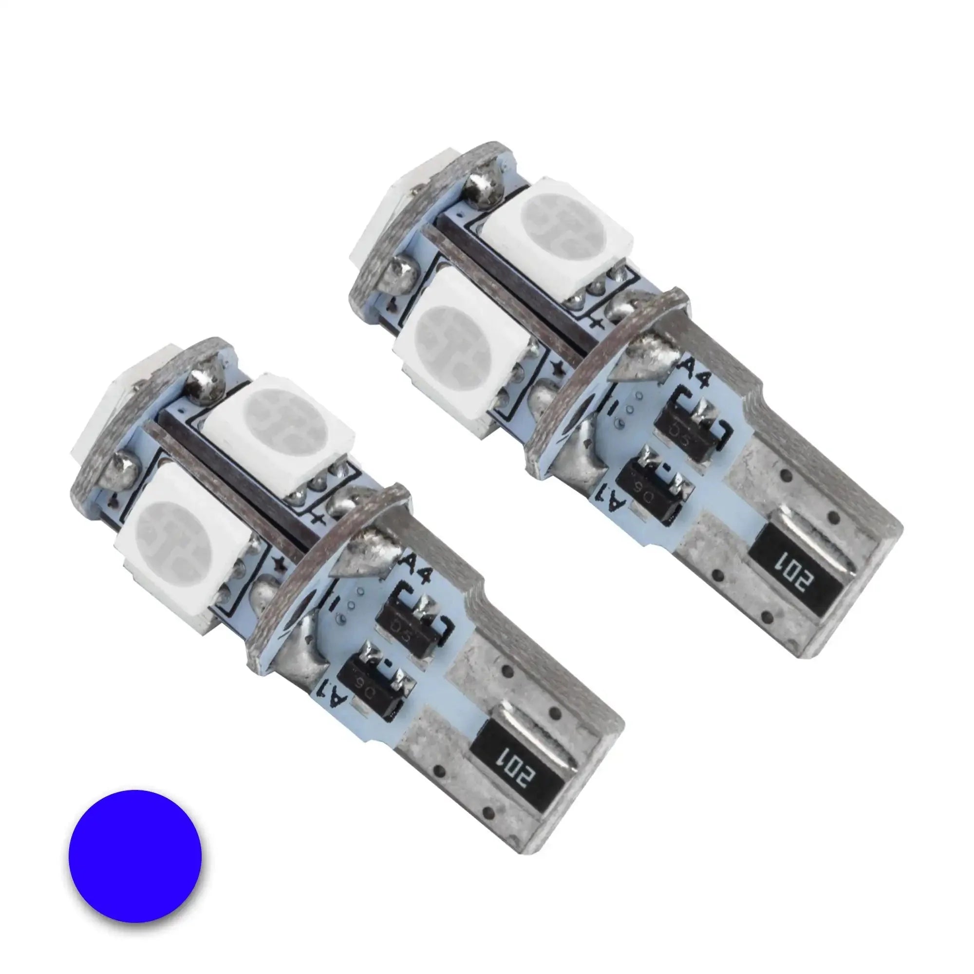 Pair of blue LED automotive bulbs for Toyota Tacoma, 4Runner, Tundra, Jeep, Ford Bronco
