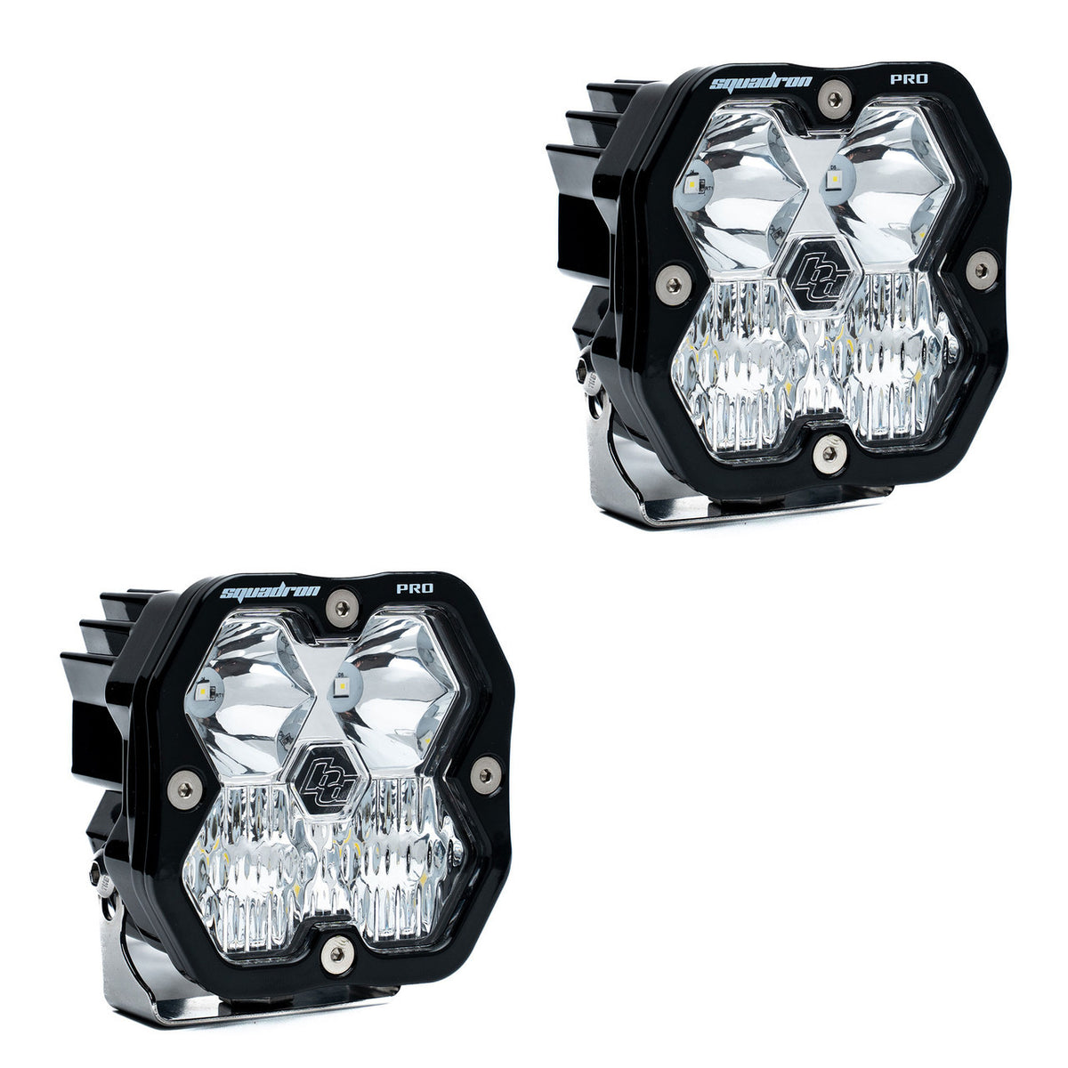 Baja Designs Squadron 2.0 Pro Black LED Auxiliary Light Pod Pair (No Harness)