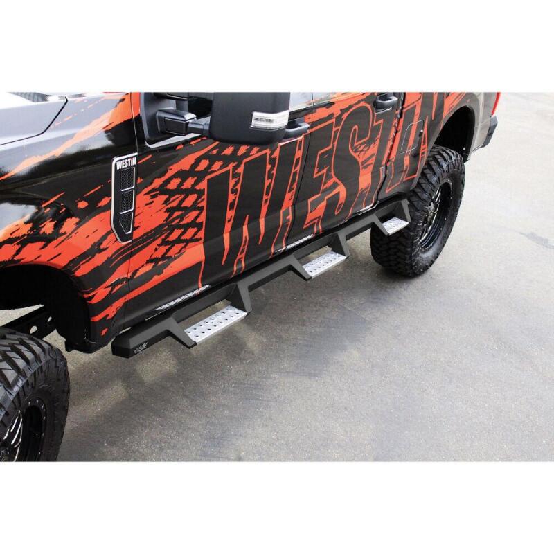 Westin HDX Stainless Drop W2W Nerf Step Bars, Crew Cab, 6.75 ft. Bed, SRW, fits Ford F-250/F-350 Super Duty