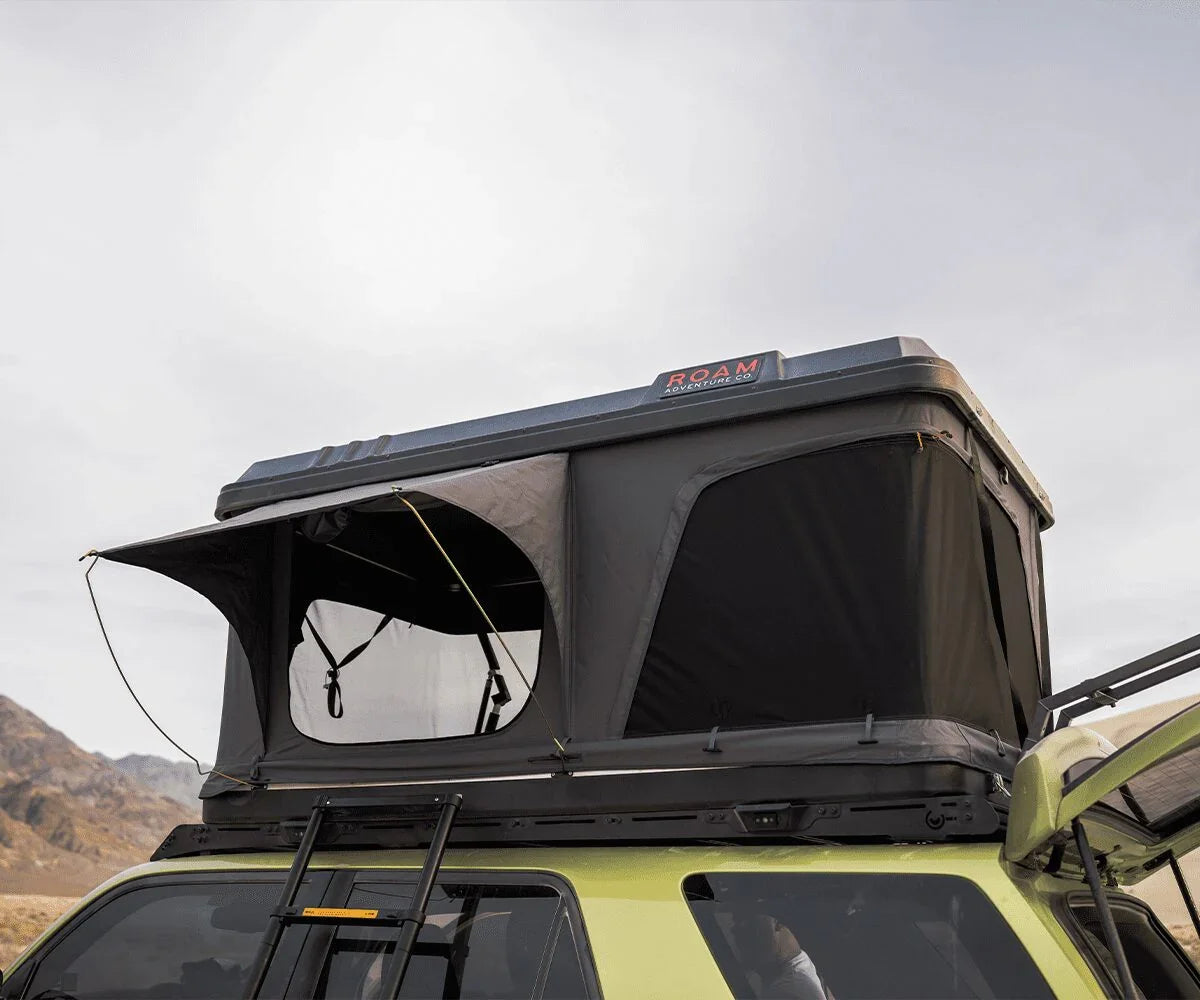Toyota 4Runner with roof rack and ROAM rooftop tent for overlanding