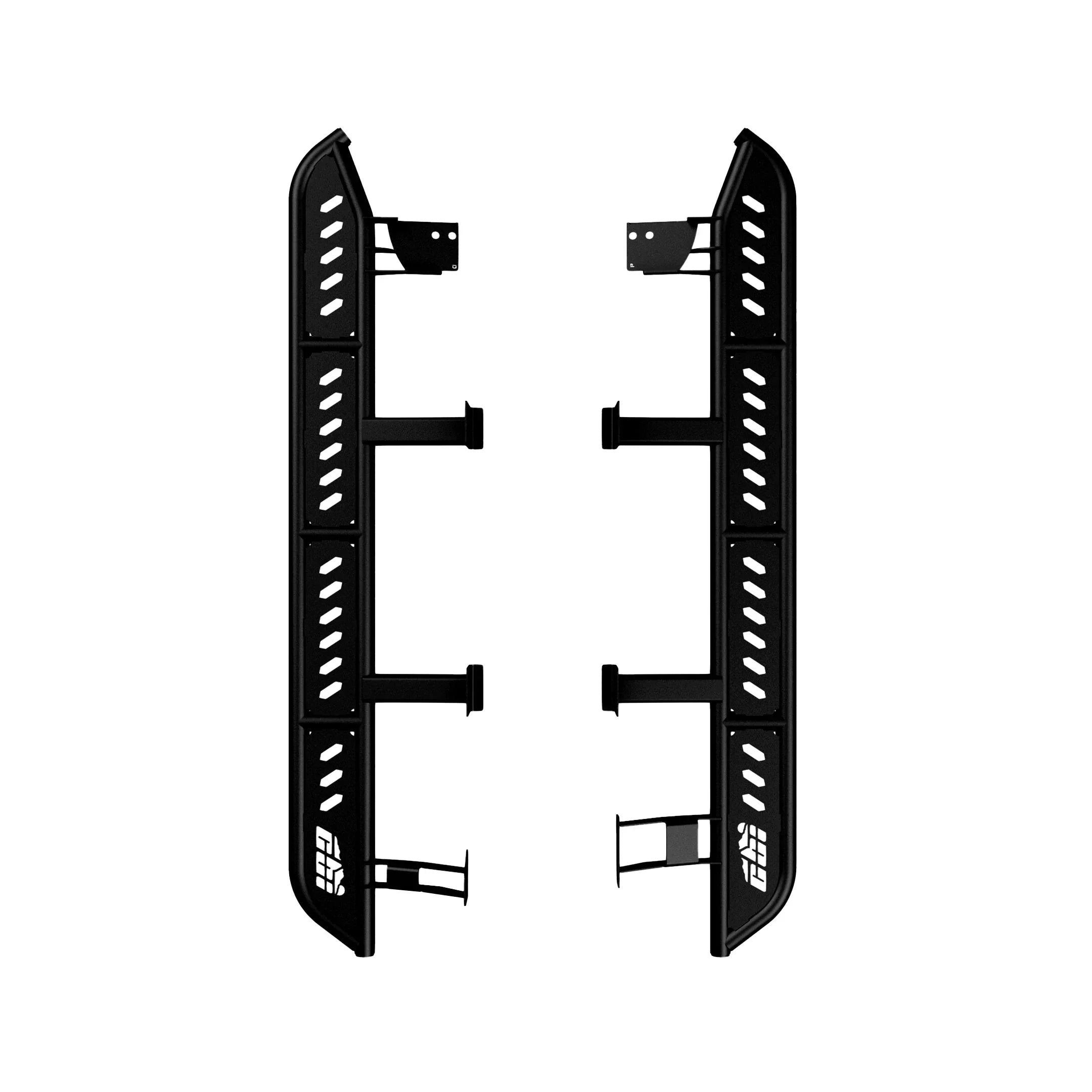 Toyota 4Runner rock sliders black steel off-road side steps vehicle accessory