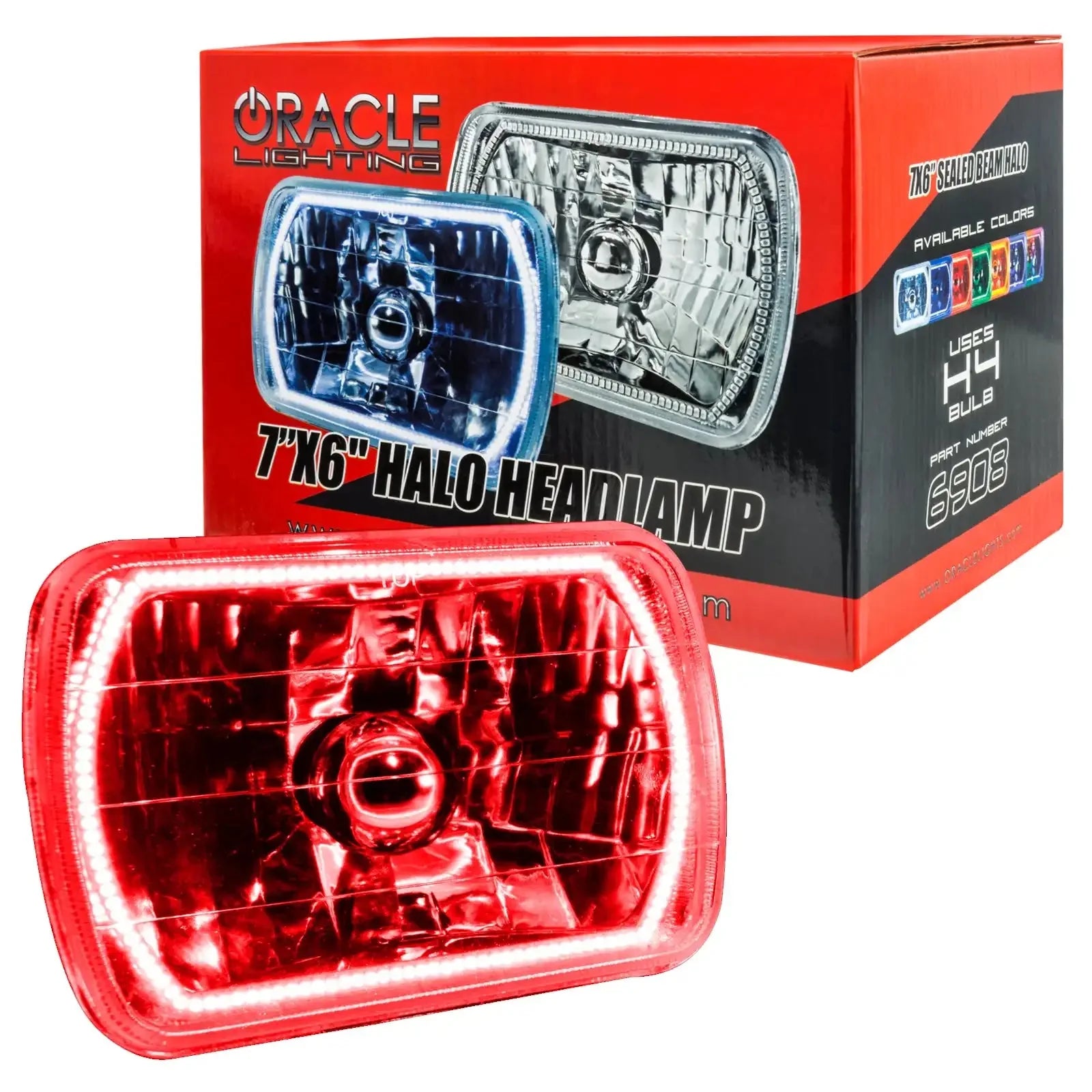 ORACLE Sealed Beam 7x6 H6054 Headlight with Pre-Installed SMD Halo