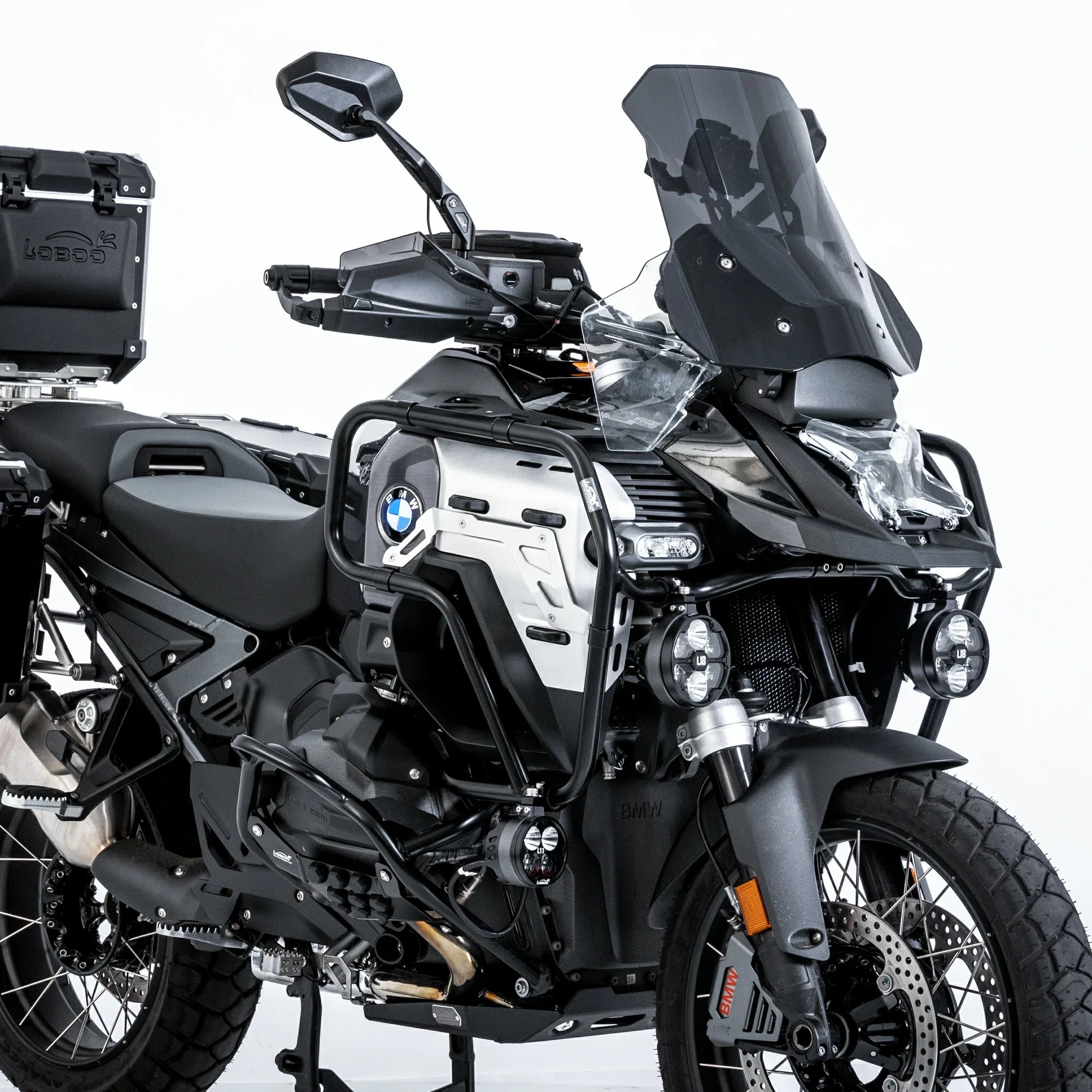 LOBOO Headlight Guard for BMW R1300GS Adventure – Magnetic Quick-Release Design, PC Polycarbonate，Clear