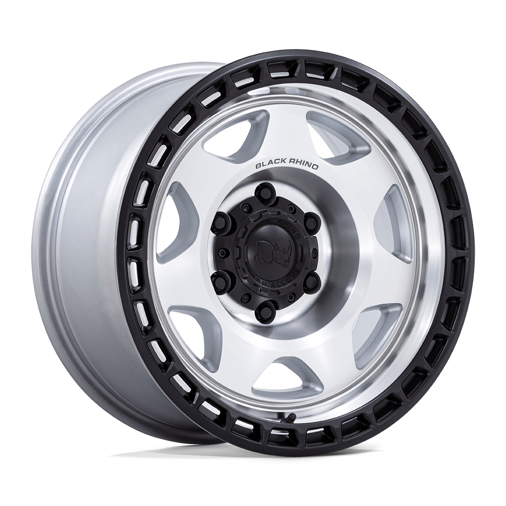 Black Rhino BR018 Voyager wheel in Silver Machined with M-Black Lip, universal fit