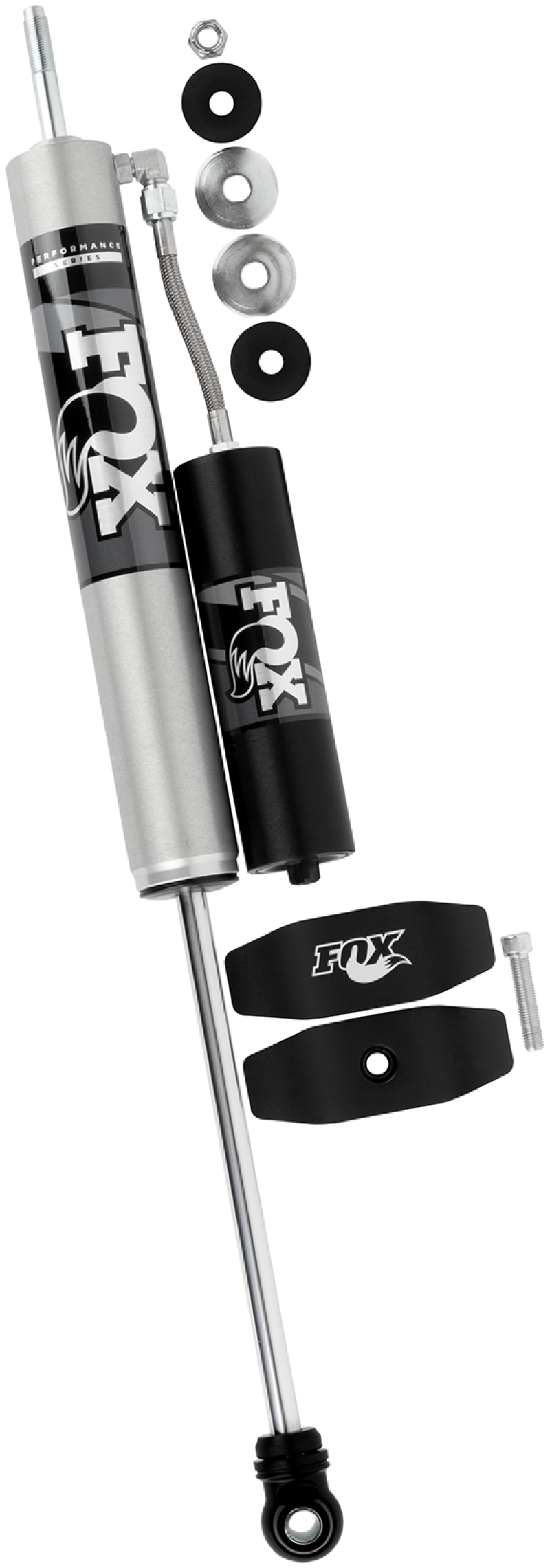 FOX 2.0 Performance Series Smooth Body Reservoir Front Shock (5.5-7 in. Lift), fits Ford F-250/F-350 Super Duty