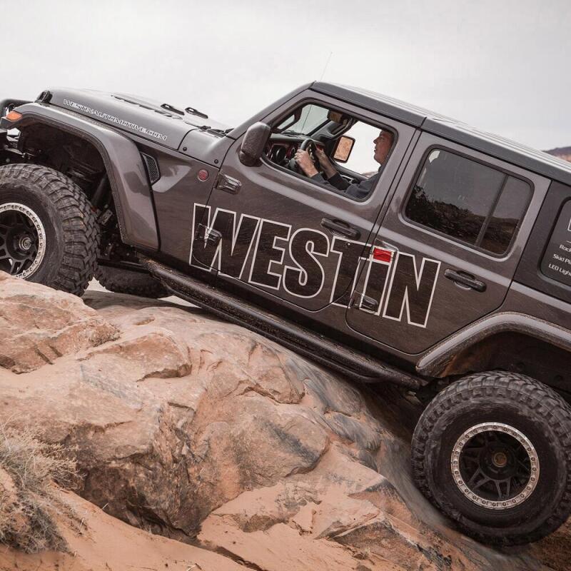Westin Snyper Triple Tube Rock Rail Steps, 4-Door, fits Jeep Wrangler