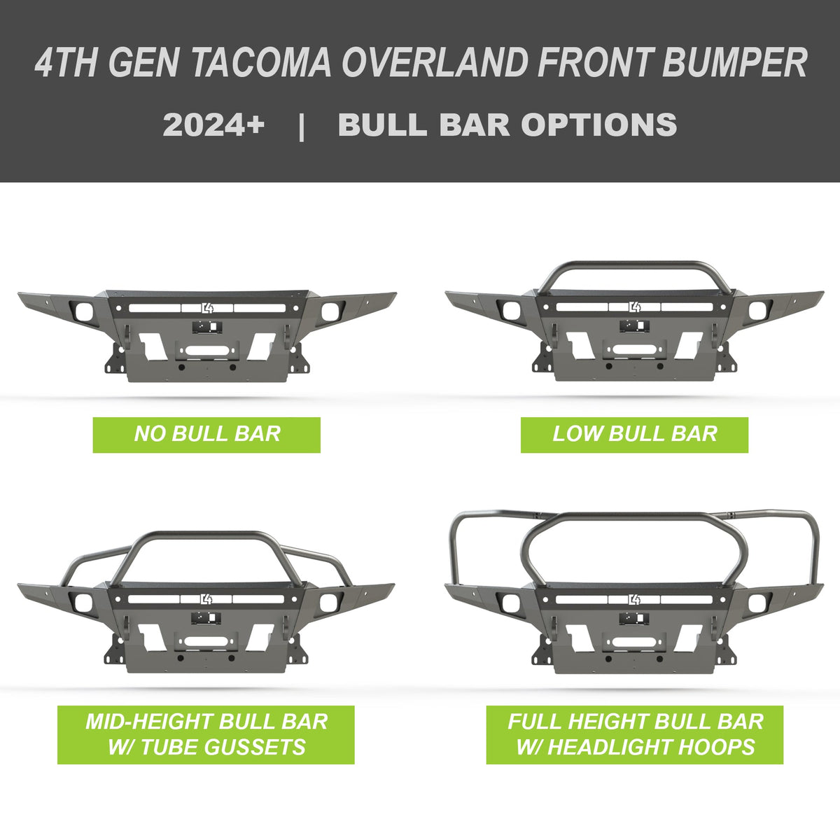 C4 Fabrication Tacoma Overland Front Bumper / 4th Gen / 2024-2026
