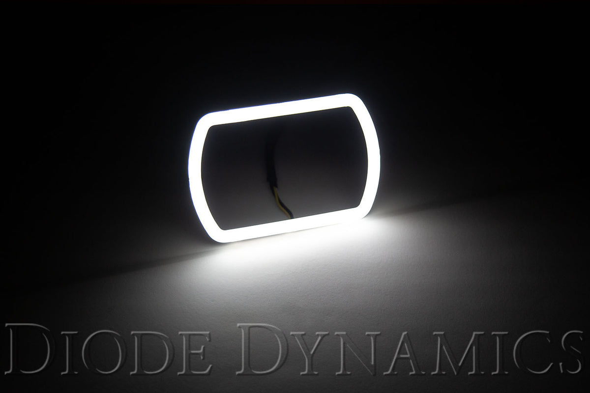 Diode Dynamics Switchback Rounded Rectangle Halos for trucks and SUVs – lit