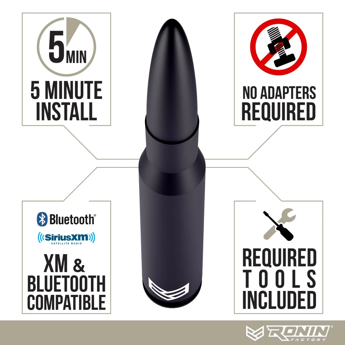 50_caliber_bullet_style_antenna_short_stubby_Nissan_Titan_TRUCK_features - NVMOS