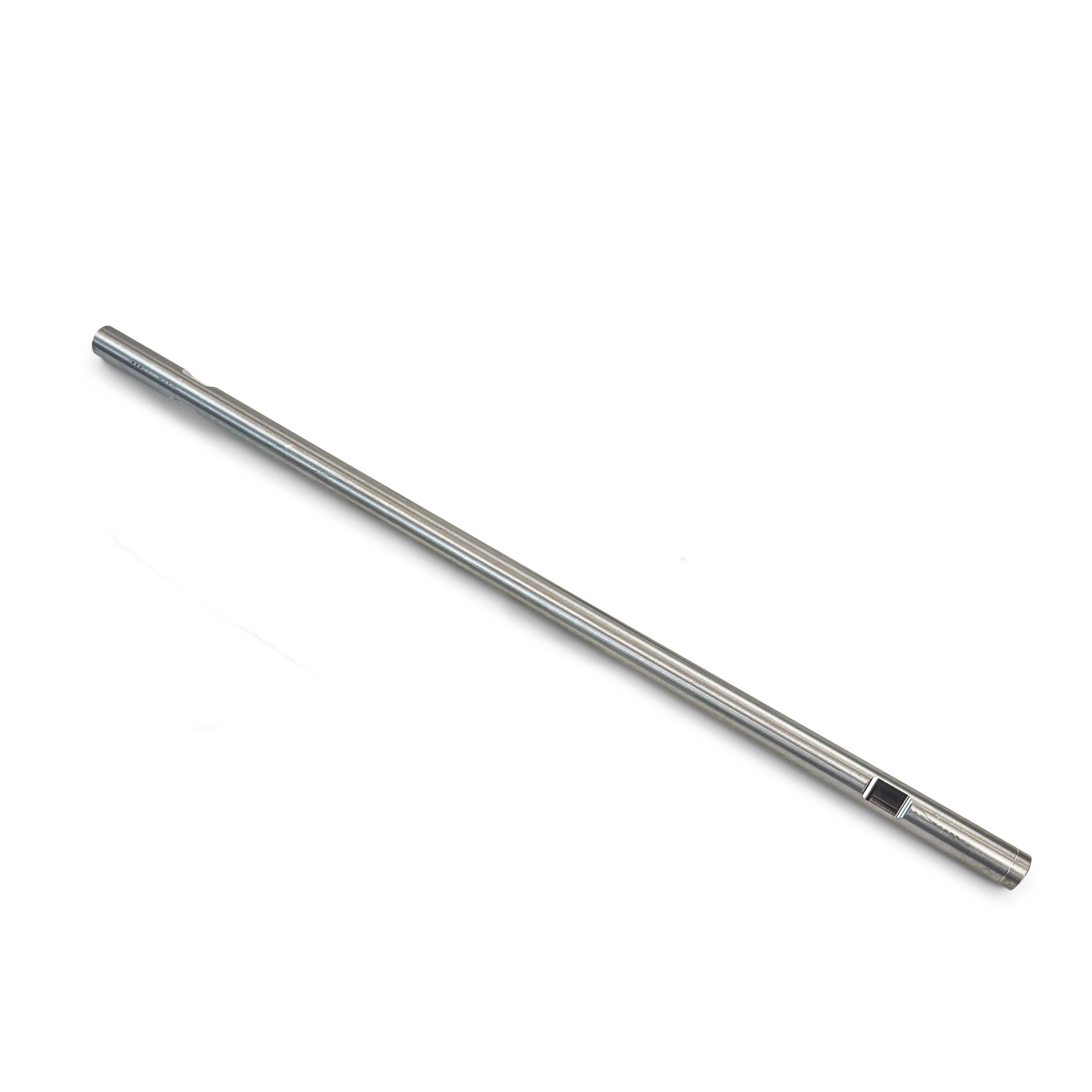 Stainless steel metal rod with notched end for vehicle accessory or camping gear