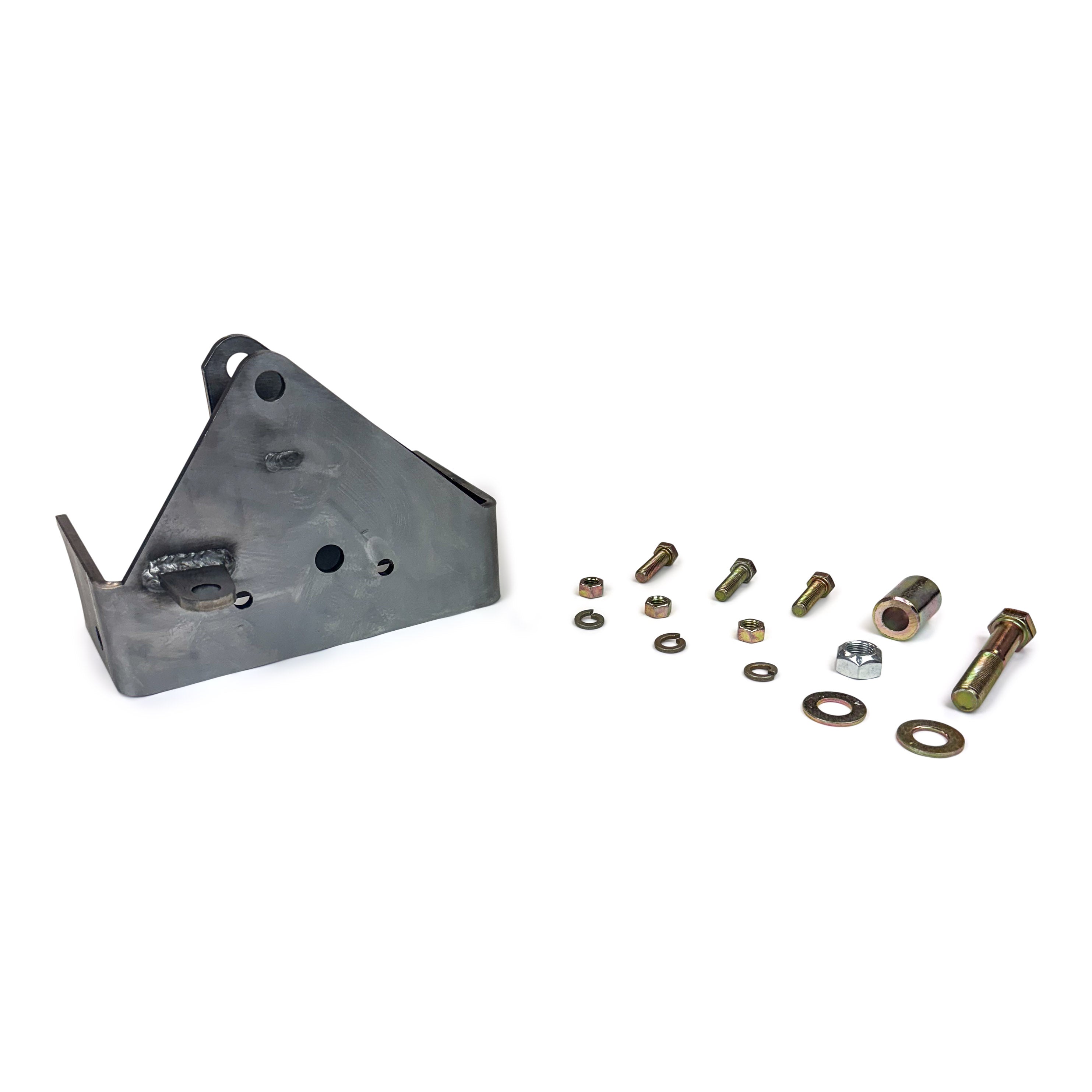 Steel vehicle mounting bracket with hardware set for overlanding and off-road accessories