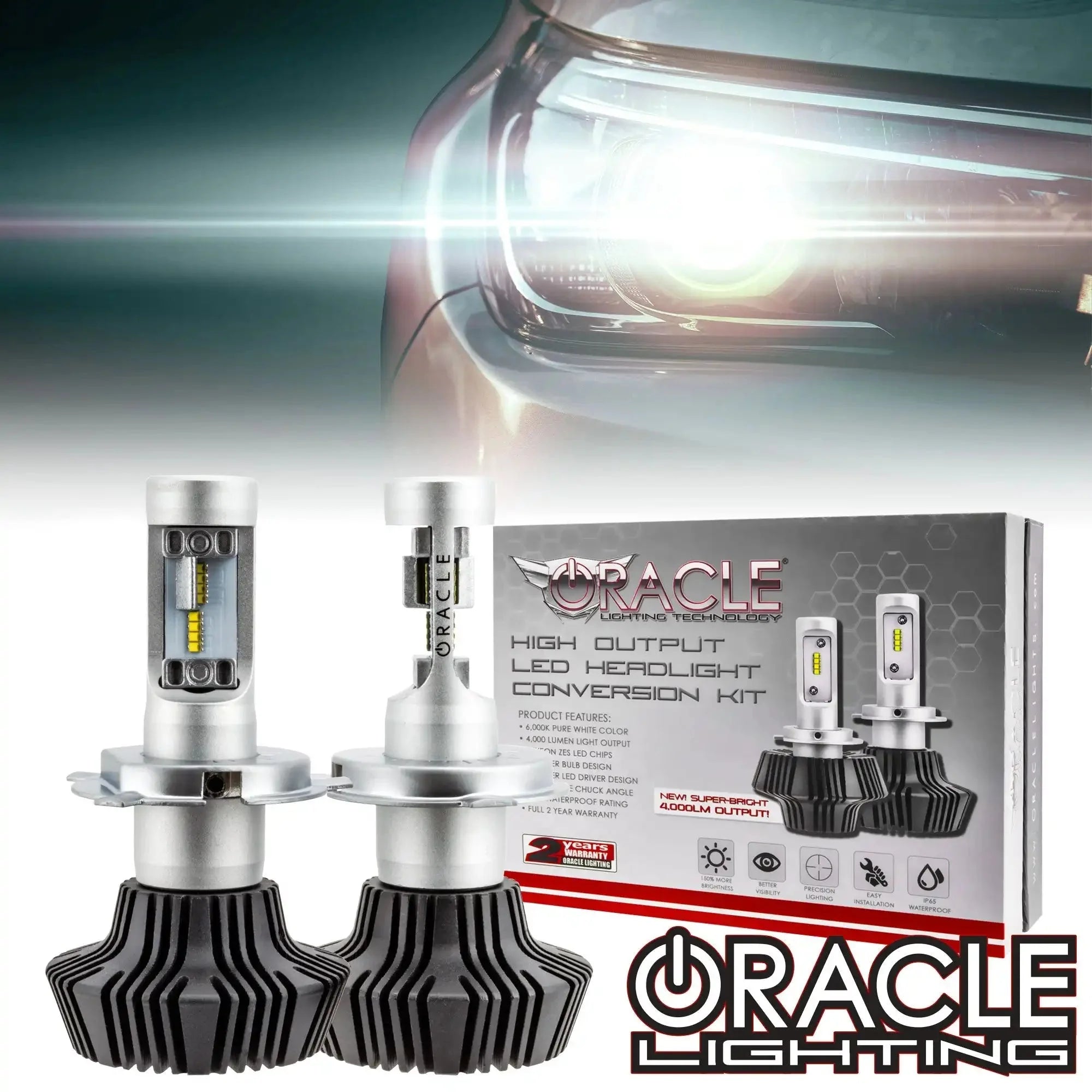 ORACLE Lighting 1996-2002 Toyota 4Runner H4 - 4,000+ Lumen LED Conversion Kit (High/Low Beam (Non-Projector))