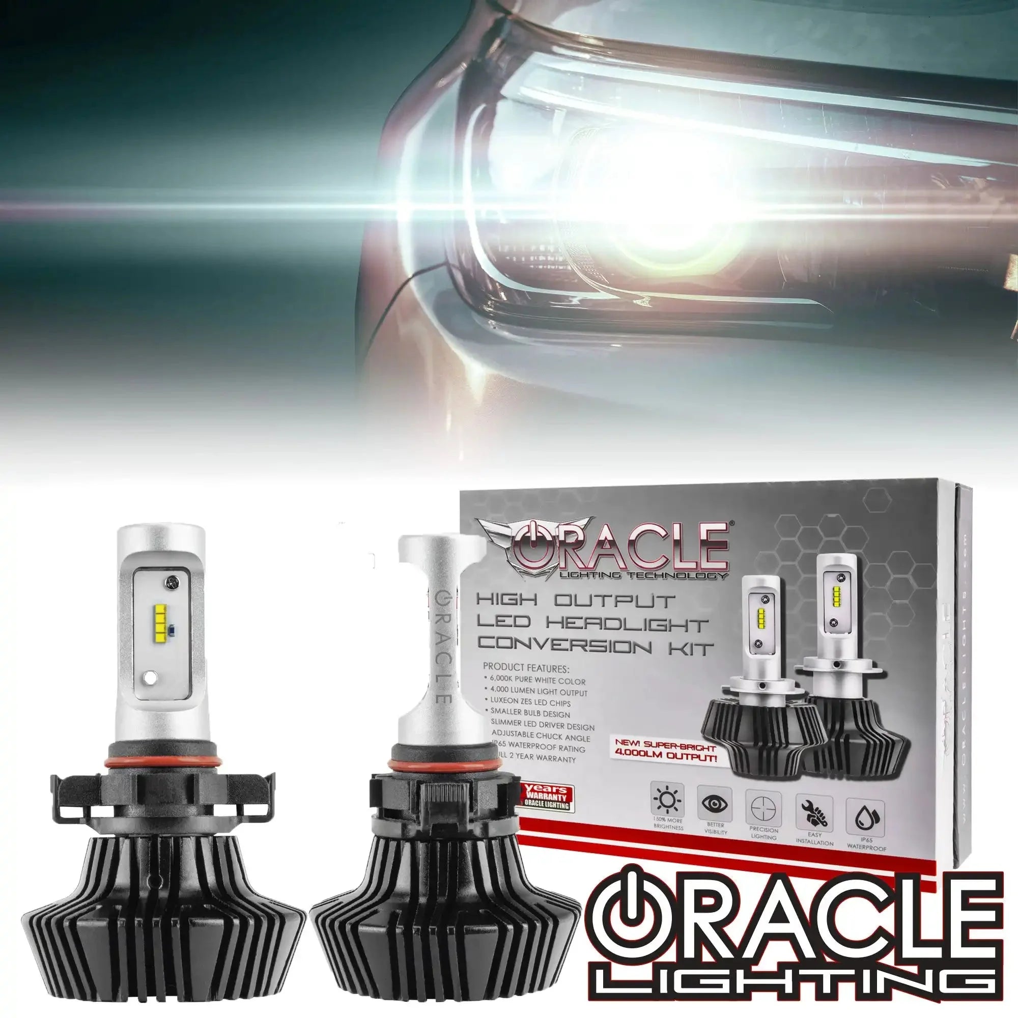 2010-2017 Jeep Wrangler PSX24W - ORACLE 4,000+ Lumen LED Bulb Upgrade (Fog Light)