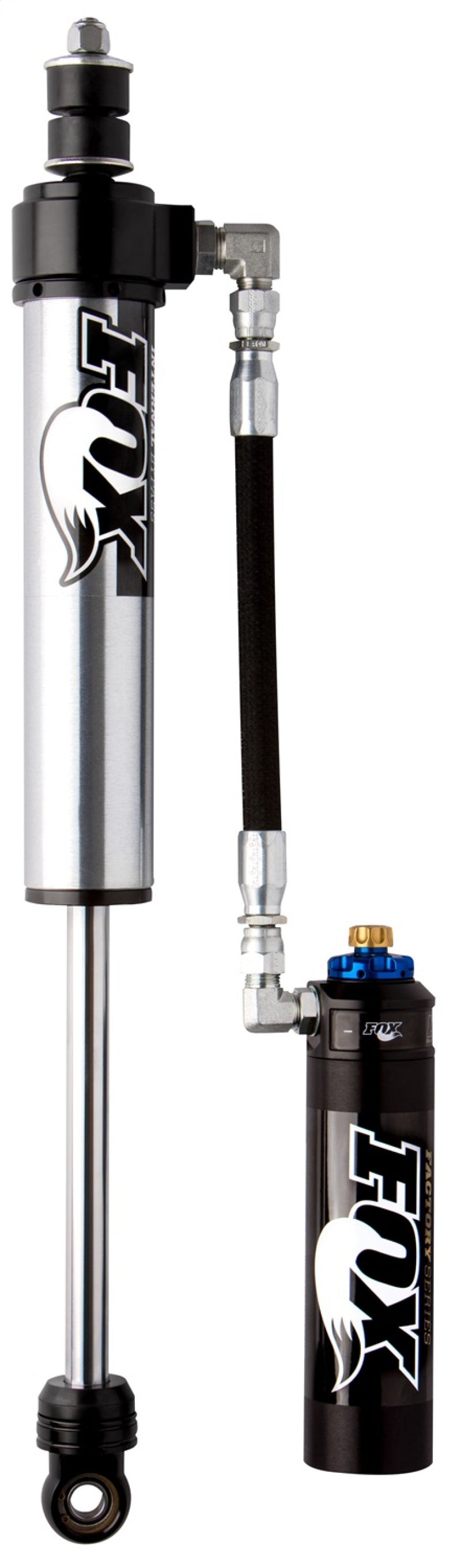 FOX 2.5 Factory Series Internal Bypass Front Reservoir Shocks (2.5-4 in. Lift), fits Jeep Wrangler