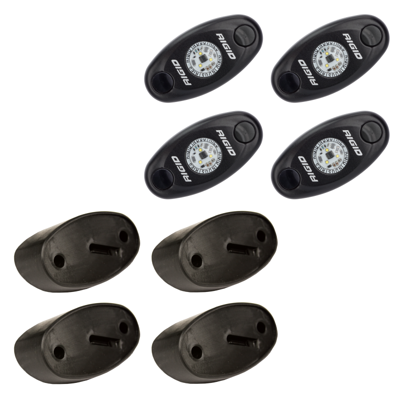 RIGID A-Series Rock Light Kit, Blue, 4 Lights