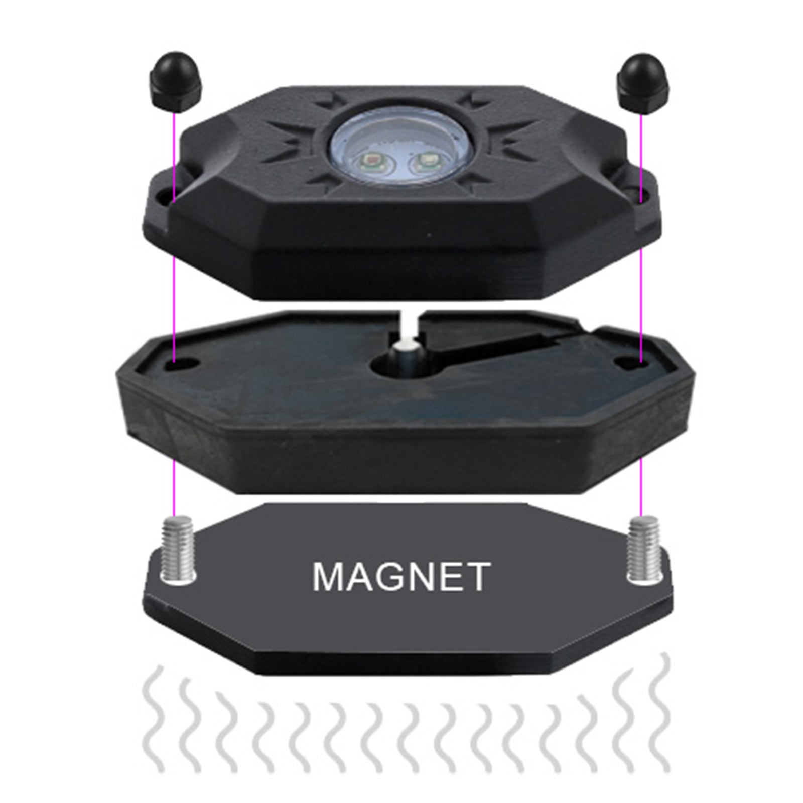 ORACLE Lighting Magnetic Rock Light Adapter - No-Drill Install (Single)
