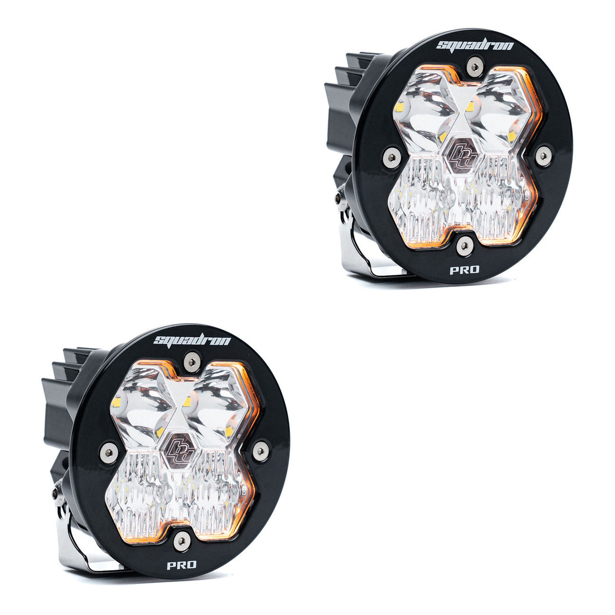 Baja Designs Squadron-R 2.0 Pro Black LED Auxiliary Light Pod Pair (No Harness)