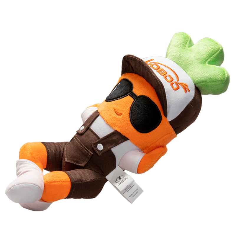 LOBOO Plush Motorcycle Mascot – Soft Adventure Buddy with Multiple Mounting Loops for Panniers, Crash Bars & Backpacks