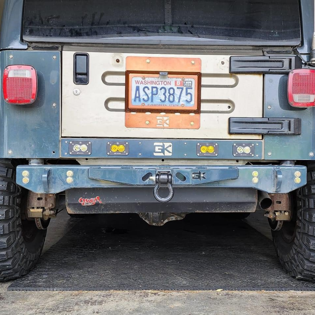Rear Diamond Series Stubby Bumper for Jeep TJ Wrangler