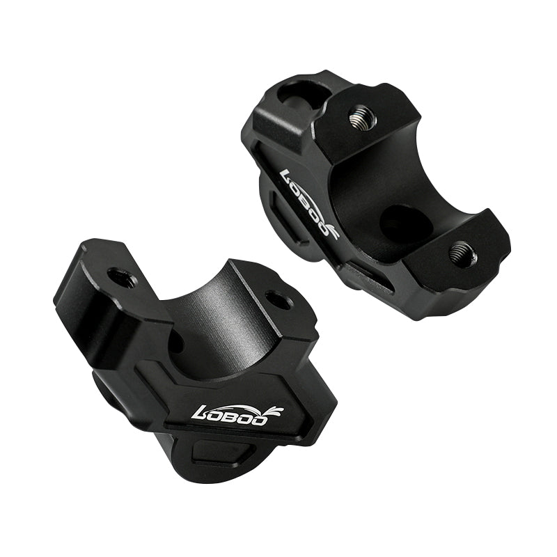 LOBOO Handlebar Risers for Harley-Davidson Pan America 1250 / 1250 Special (2021-on) – CNC Aluminum 0.31 in Rise / 0.71 in Setback, Black Anodized Finish