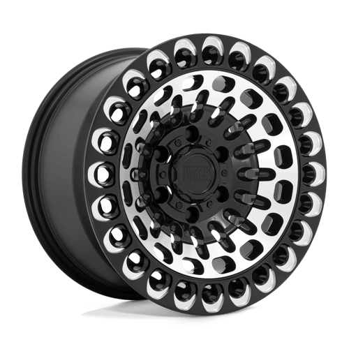 Black Rhino Labyrinth Wheel - Gloss Black W Mach Face & Mill