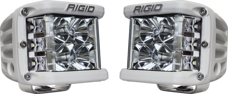 RIGID D-SS PRO Side Shooter LED Pods, Flood, White Housing, Pair