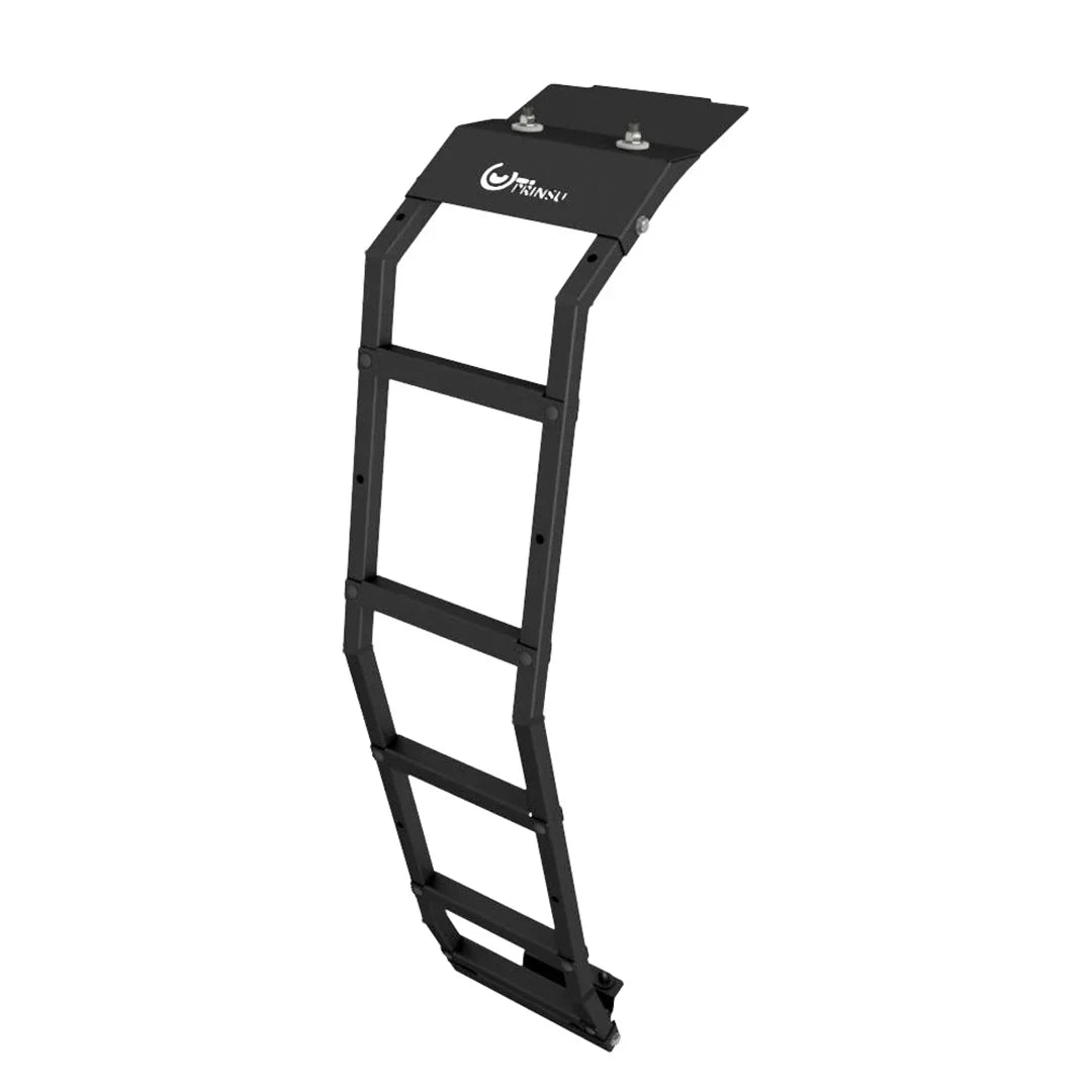 Black roof ladder for Toyota 4Runner 5th Gen, heavy-duty overlanding accessory