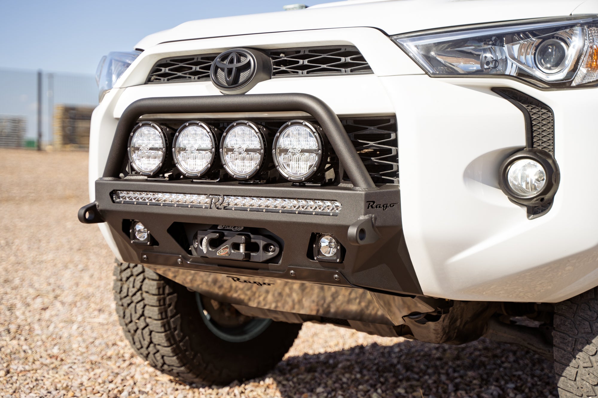 5th-gen-4Runner-Center-Mount-Winch-Front-Bumper-w-Top-Hoop-Installed-6 - NVMOS