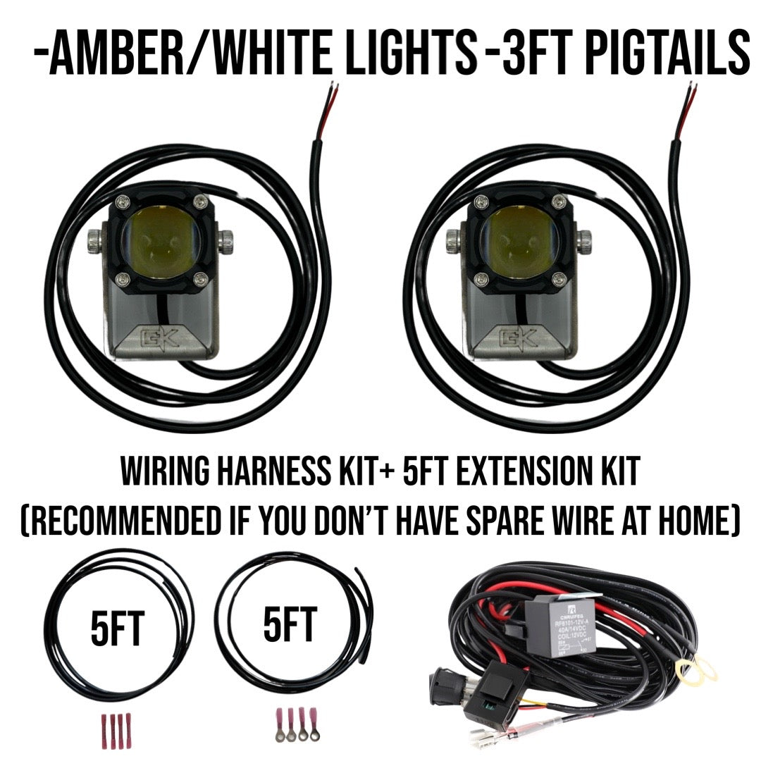Gatekeeper GK "Easy Switch" 3 Function LED Amber/White Pod Lights
