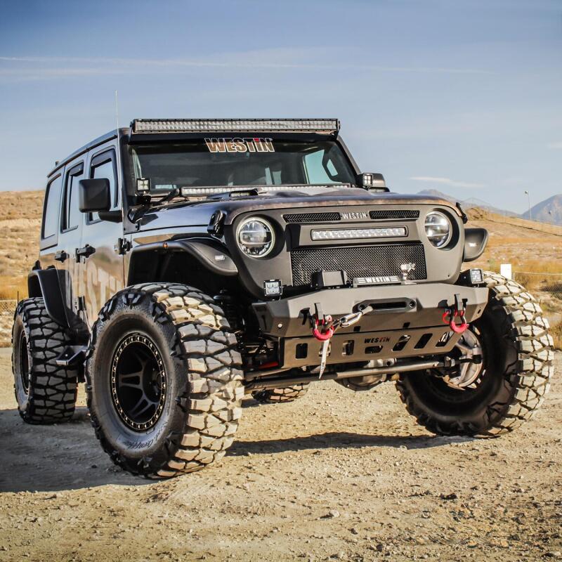 Westin Tube Fenders, Front, Textured Black, fits Jeep Wrangler