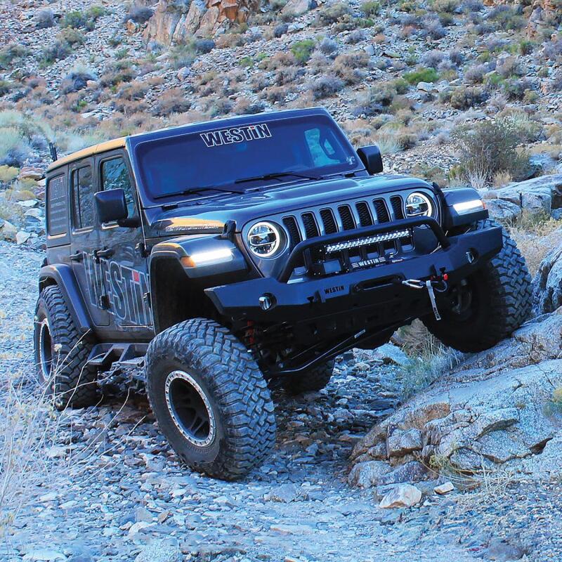 Westin WJ2 Full Width Front Bumper with Bull Bar, fits Jeep Wrangler