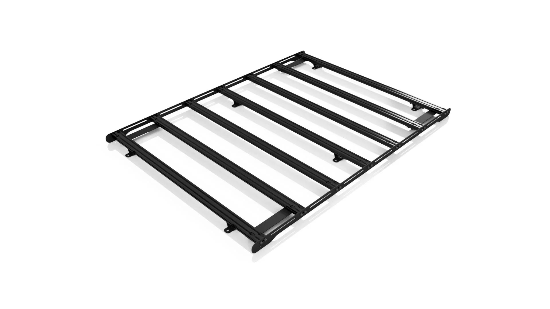 Black aluminum roof rack top view for Toyota Tacoma, 4Runner, Tundra, Jeep, Ford Bronco