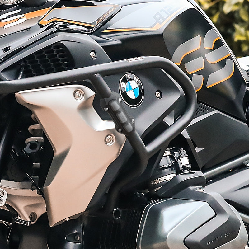 LOBOO Crash Bar Bumper Pads(Pair) – Universal Motorcycle Frame Protectors with Rubber Cushion, Fits 22–25mm Bars