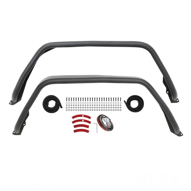 Westin Tube Fenders, Rear, Textured Black, fits Jeep Gladiator