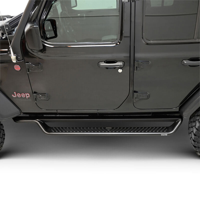 Westin Outlaw Drop Running Boards, 4-Door, Textured Black, fits Jeep Wrangler